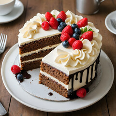 cheesecake with berries