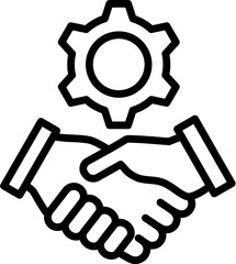 Obraz premium Collaboration line icon