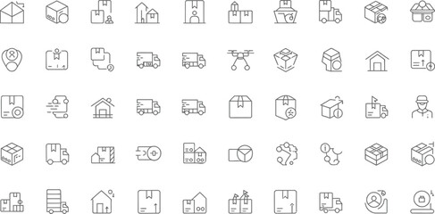 Collection of architectural and structural design icons