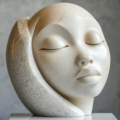 sculpture of a dreamy woman