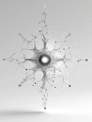 Abstract Neural Network: A captivating display of interconnected lines and nodes forming a complex network in a minimalist style, hinting at the intricacies of modern technology and data flow.