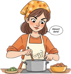 Expressive Cartoon Style Illustration