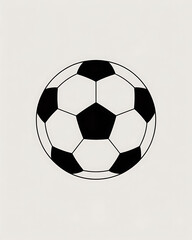 Obraz premium Classic soccer ball isolated icon in clean minimal style