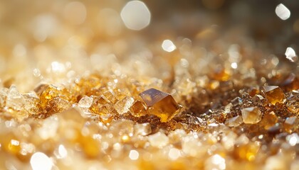 Ultra-Realistic Extreme Macro of Translucent Sand Grains with Subtle Reflections 