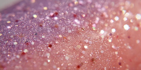 Macro Dreamy Pink and Purple Glitter Sparkle Texture