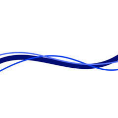 Abstract Blue Wave Lines Background