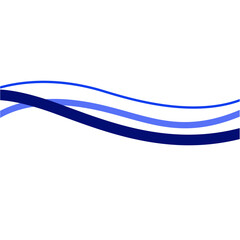 Abstract Blue Wave Lines Background