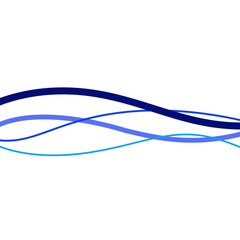 Abstract Blue Wave Lines Background