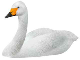 Swan Illustration (고니 일러스트) © ROWAN