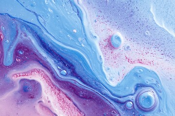 Swirling blues, purples, and pinks create a fluid, abstract, bubbly pattern