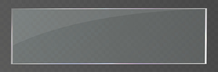 Transparent glass frame with subtle light reflections forming a clean abstract border.
