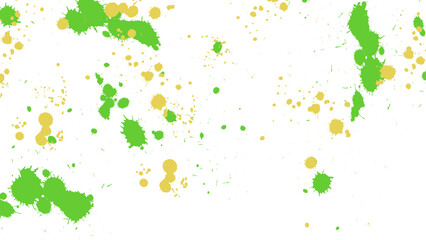 Colorful paint splatter on white background. Vector grunge ink art.
