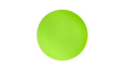 Bright lime-green circle against a stark black background, appearing digitally rendered