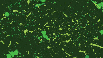Light green paint splatter on dark green background. Vector grunge art.
