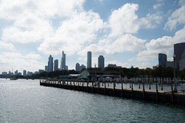panorama of the city of chicago