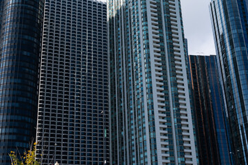 chicago buildings close up view 