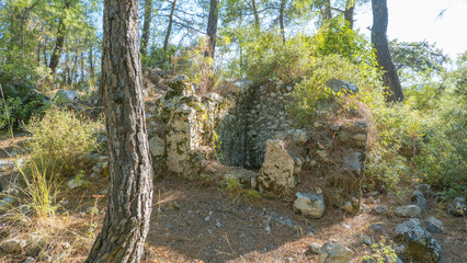 The old town of Phaselis, Turkey, Kemer region