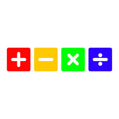 Math Symbols Flat Design Icon