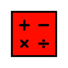 Math Symbols Flat Design Icon