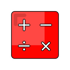 Math Symbols Flat Design Icon