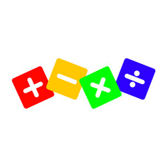 Math Symbols Flat Design Icon