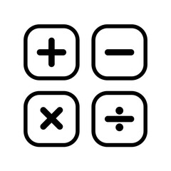 Math Symbols Flat Design Icon