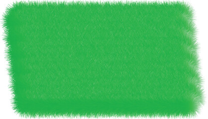 A vibrant green square with fuzzy edges on a white background