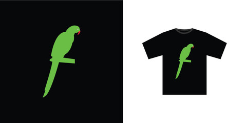 Vector cartoon parrot bird t-shirt design Fully Editable High Quality