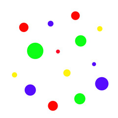 Colorful Polka Dots Pattern Background