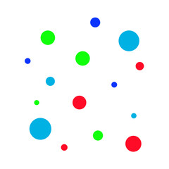 Colorful Polka Dots Pattern Background