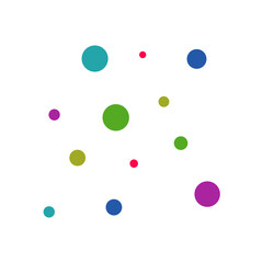 Colorful Polka Dots Pattern Background