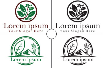 Eco-Friendly Leaf Logo Collection – Organic Nature Emblems, Sustainable Brand Identity Set, Botanical Icons for Green, Natural, and Environmental Businesses