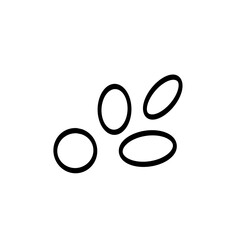 Hand drawn minimalist organic circle shapes set