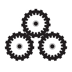 Gears icons set. Icon of loading, development, process, evolution, operation, develop. Vector illustration.