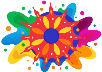 Vibrant colorful flower explosion