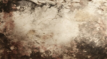Close-up of aged, textured surface with fading colors. Rough, damaged, and eroded texture