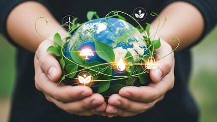 Green Energy and Sustainability Nature Background Concept