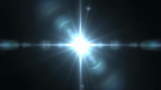 Bright star shining in the dark space