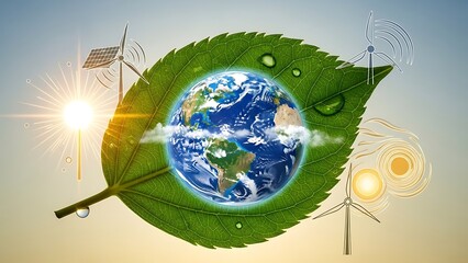 Green Energy and Sustainability Nature Background Concept