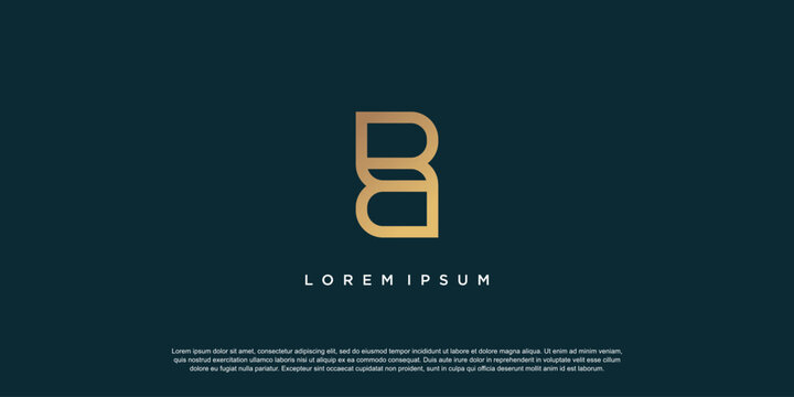 Letter B logo design template with simple and unique