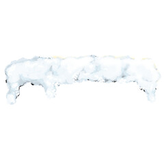 Obraz premium Snow cap isolated on white background 