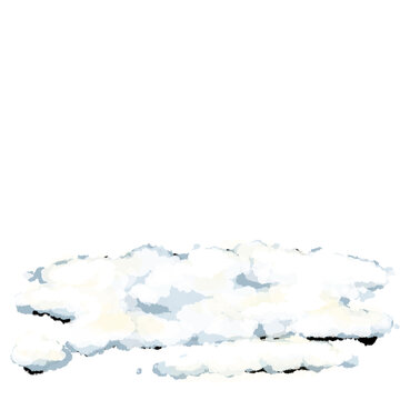 Hand drawn snow land isolated transparant background for devoration 