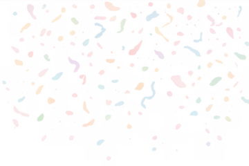 Falling pastel confetti on transparent background creating festive celebration and party design element