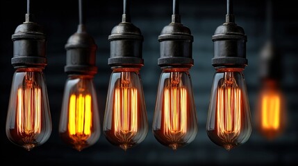 Edison Style Dark Filament Hanging Tungsten Light Bulb Interior Decoration