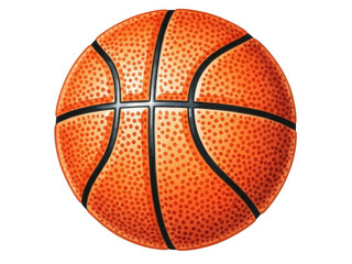 Fototapeta premium Basketball, orange, black lines, isolated on transparent background