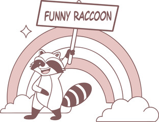 funny cartoon dog with sign