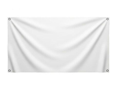 Blank banner flag isolated on transparent background