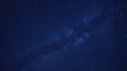 A beautiful dark blue night sky with countless stars forming a vibrant part of the Milky Way galaxy creating a peaceful and awe inspiring cosmic scene