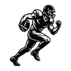 Fototapeta premium A dynamic illustration of a football player sprinting with the ball