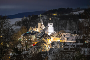 Schwarzenberg im Winter Altstadt